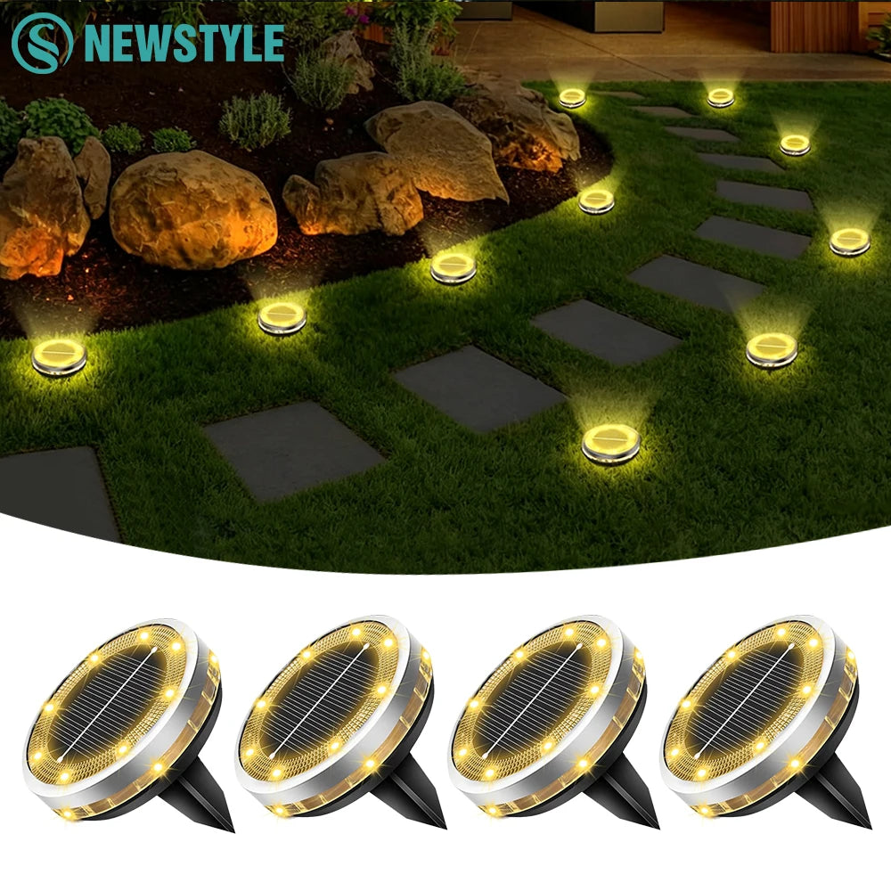 solar pathway lights - product view 3