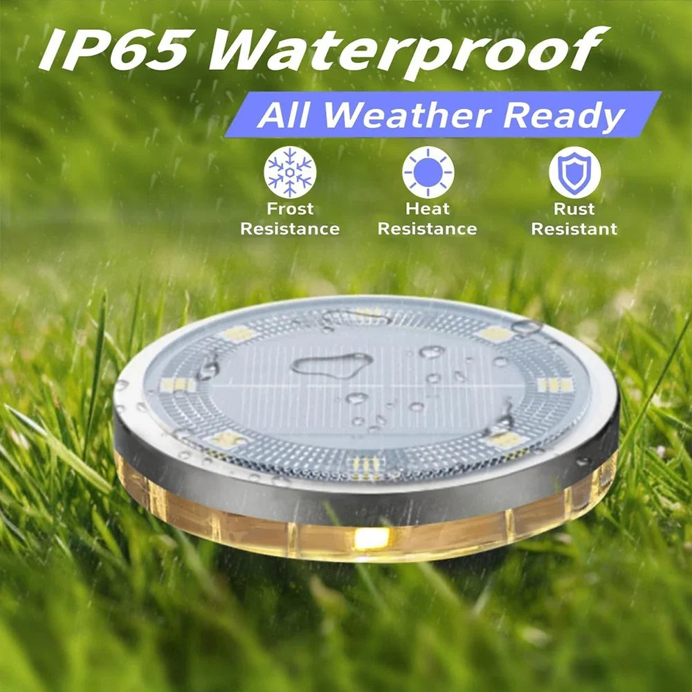 Solar Pathway Lights, 8 LED 360° Ground Illumination, Automatic Dusk Lighting, 400 mAh Battery, 4 or 8-Piece Set - product view 5