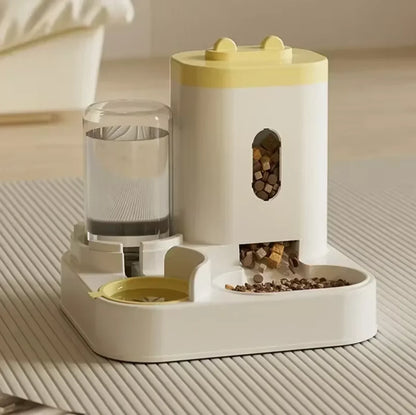 Automatic Pet Feeder with 2L Capacity, Charging Power, Plastic Food Bowl and Raised Stand for Cats and Dogs - product view 2