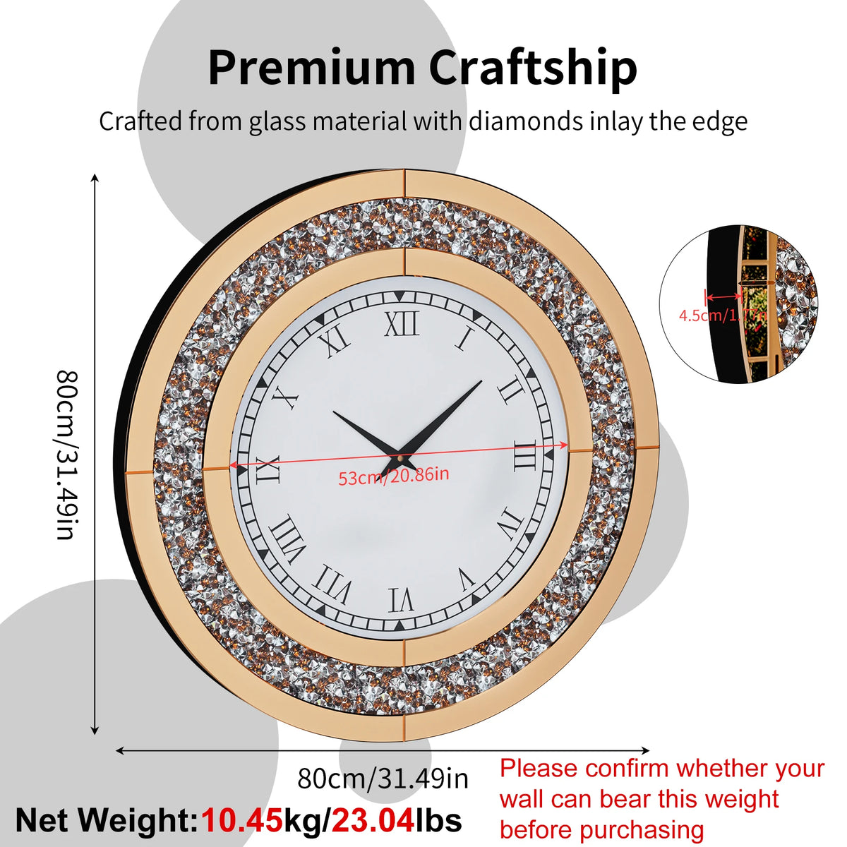 clock wall decor - product view 4