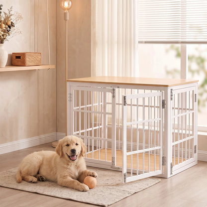38-Inch Iron Dog Crate, Foldable Single-Door Kennel with Removable Tray, Sliding Bolt Lock and Carrying Handle - product view 3