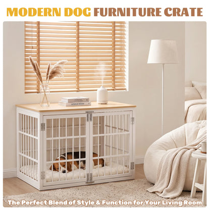 38-Inch Iron Dog Crate, Foldable Single-Door Kennel with Removable Tray, Sliding Bolt Lock and Carrying Handle - product view 5