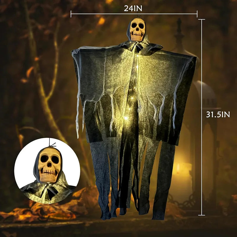 Halloween Ghost Light String, Plastic Hanging Party Decoration Below 50V AC / 75V DC, A or B Style for Spooky Displays - product view 6