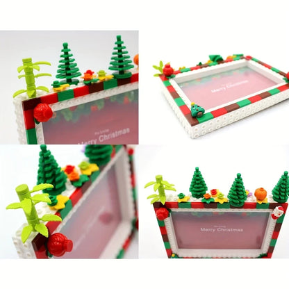 7-Inch DIY Building-Block Photo Frame, Rectangle Plastic Display for Desktop or Wall Room Décor, 1-Pack - product view 5