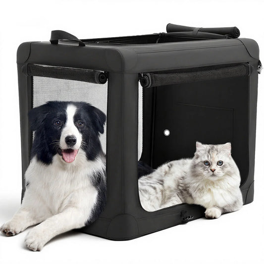 Foldable Dog Crate and Playpen, Lockable Door, Indoor Outdoor Portable Pet Kennel, 24, 30, 36 or 42-Inch Sizes - product view 1