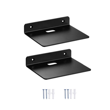Black Acrylic Floating Wall Shelf, Rectangular Display Bracket for Plants, Speakers, Cameras and Small Electronics - product view 1