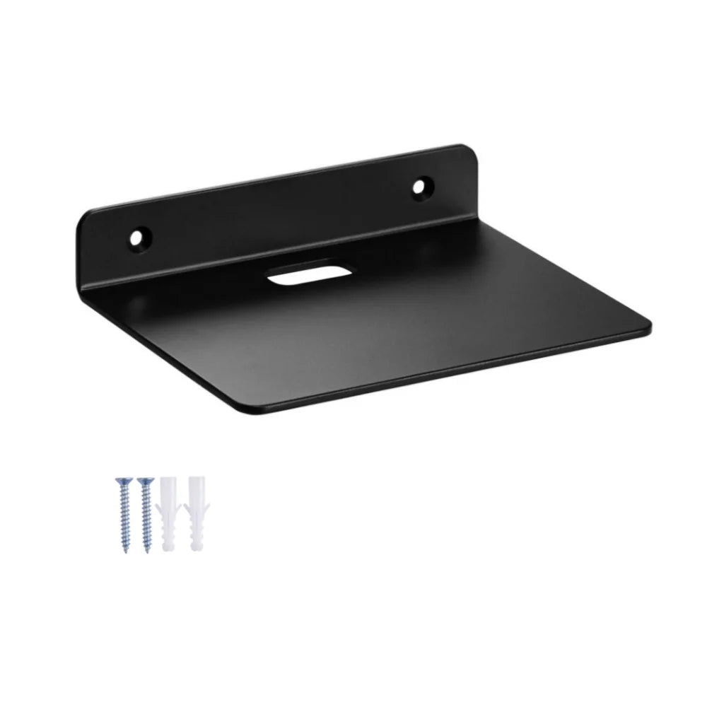 Black Acrylic Floating Wall Shelf, Rectangular Display Bracket for Plants, Speakers, Cameras and Small Electronics - product view 2