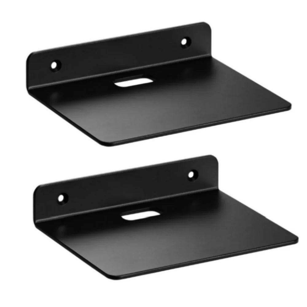 Black Acrylic Floating Wall Shelf, Rectangular Display Bracket for Plants, Speakers, Cameras and Small Electronics - product view 3