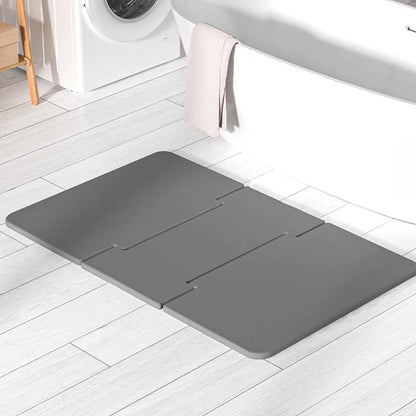PVC Bath Mat, Stone-Style Bathroom Floor Mat for Shower, Sink and Laundry Areas, Compact Home Décor Accent - product view 3
