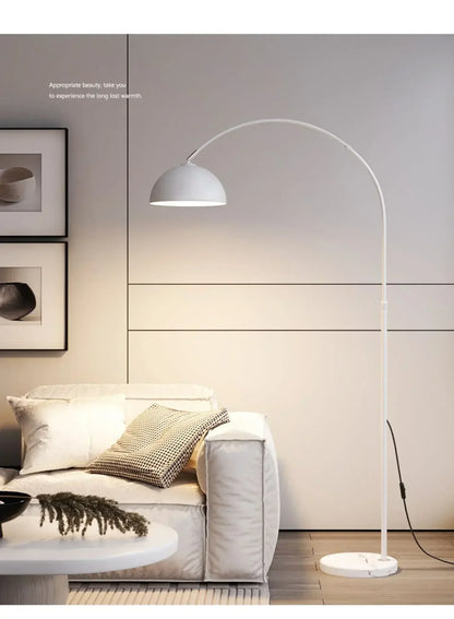 Modern Arched Floor Lamp, Black Metal Dome Shade, E27 Base, Included LED Bulb, 220V EU Plug for Living Room - product view 2