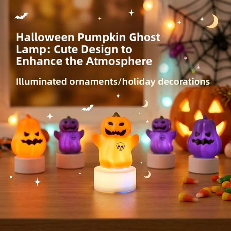 Halloween Pumpkin Ghost Lantern, Decorative LED Scene Light, Plastic Design, Below 50V AC / 75V DC, Options 1–4 - product view 5