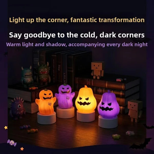 Halloween Pumpkin Ghost Lantern, Decorative LED Scene Light, Plastic Design, Below 50V AC / 75V DC, Options 1–4 - product view 6