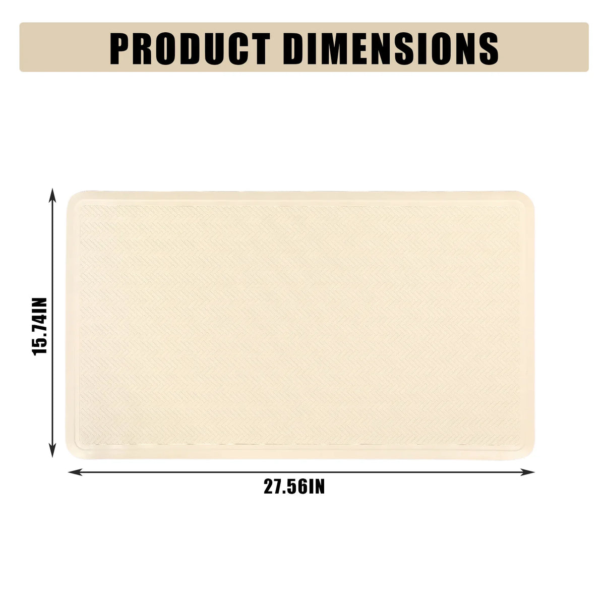 Non-Slip Rubber Bath Mat with Suction Cups, Soft Textured Surface, Water-Resistant Design for Tub, Shower and Wet Floors - product view 3