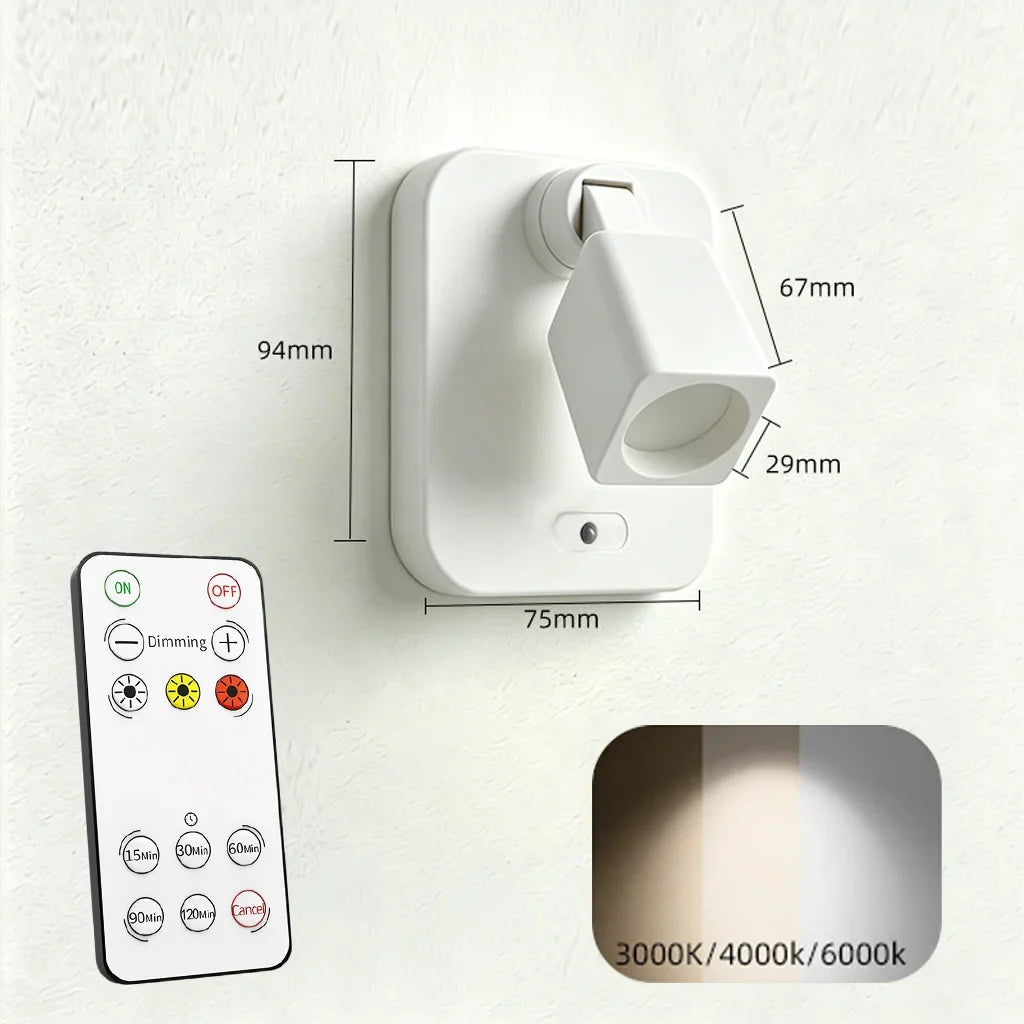 Rechargeable LED Picture Light, Remote and Touch Control, Dimmable 3-Color Magnetic Wall Lamp for Artwork and Foyers - product view 2