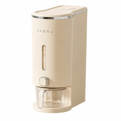 One-Hand Press Rice Dispenser, Large-Capacity PP Grain Storage Container with Visible Window for Kitchen Pantry - product view 1