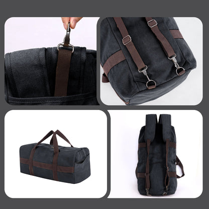 Convertible Travel Duffle Bag, 3-in-1 Carry Design with Backpack Straps, Solid Casual Style for Gym, Camping and Travel - product view 4