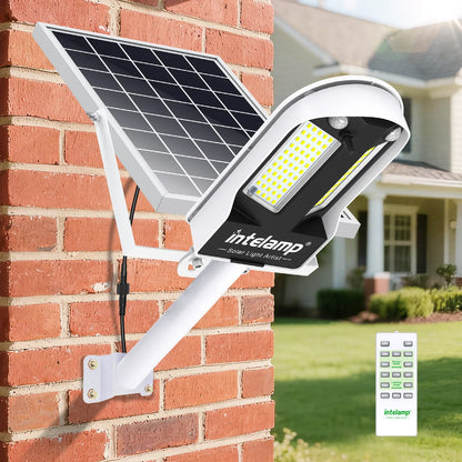 Solar Security Light, Dimmable ABS Outdoor Fixture with Dual Motion Sensors, Remote Control, 1-Pack or 2-Pack Options - product view 1