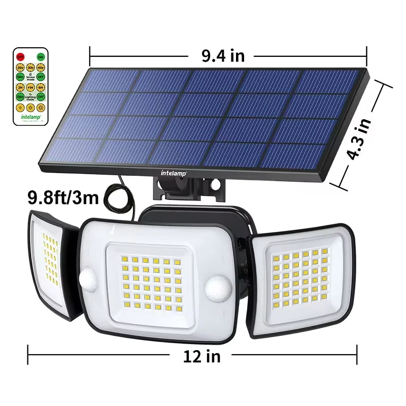 solar fence light - product view 1