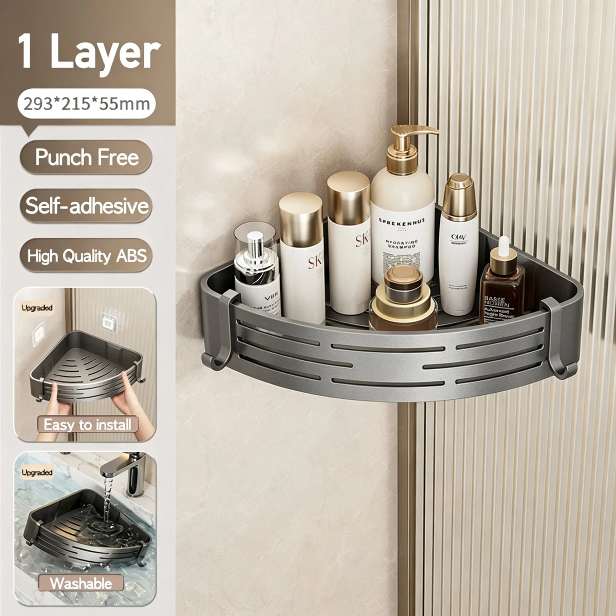 corner shower shelf - product view 1