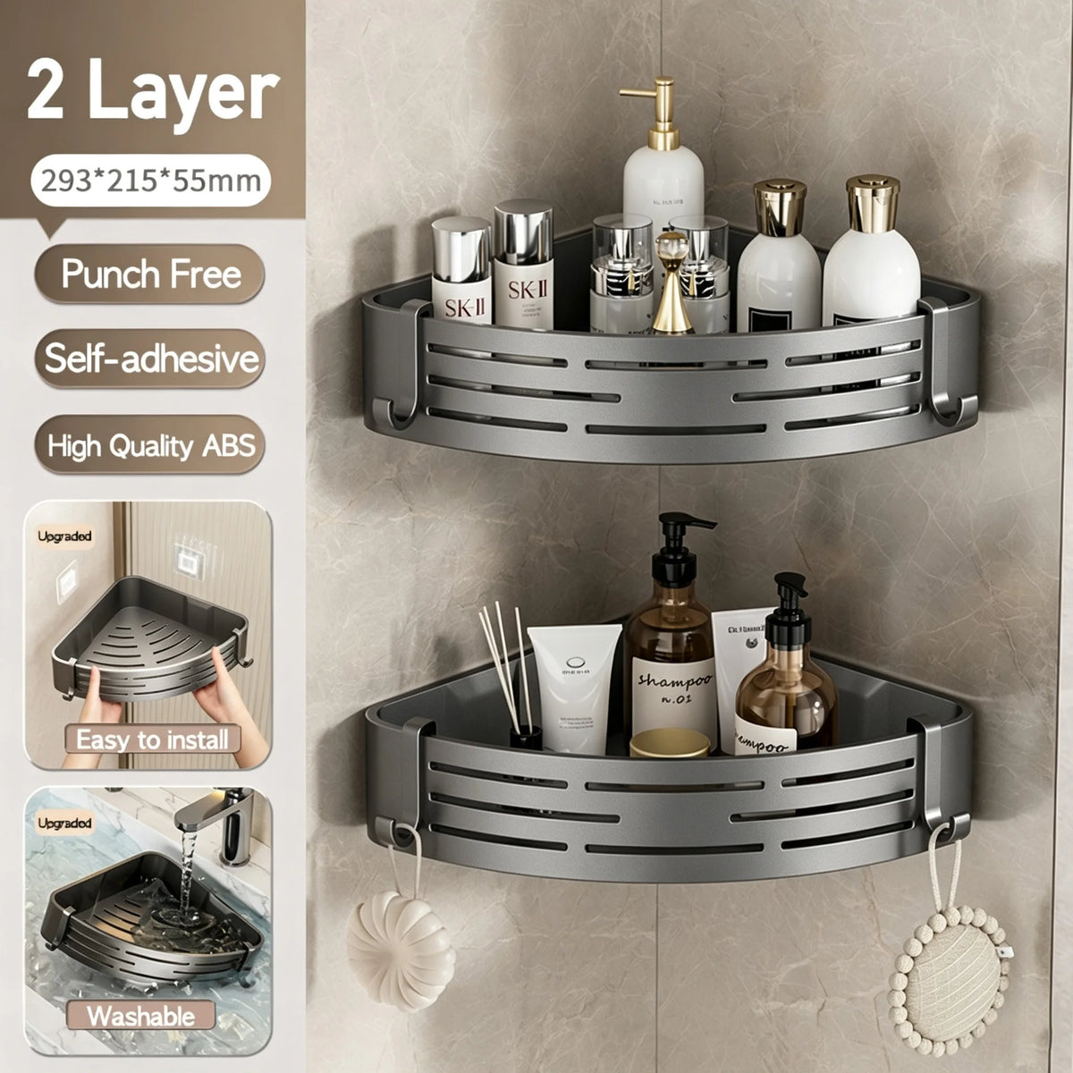 corner shower shelf - product view 3