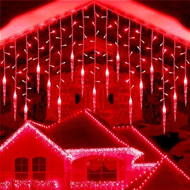 LED Icicle String Lights, Remote-Controlled 8 Modes, Christmas Curtain Garland for Window, Stair and Indoor Home Décor - product view 5