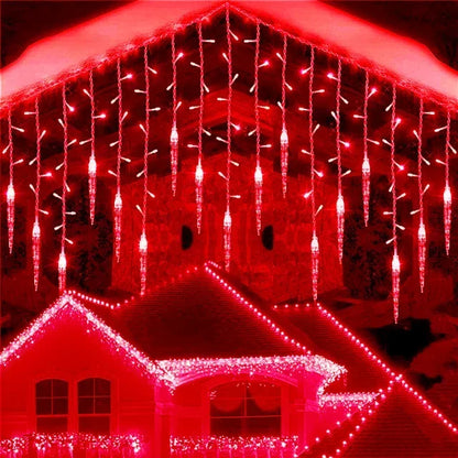 LED Icicle String Lights, Remote-Controlled 8 Modes, Christmas Curtain Garland for Window, Stair and Indoor Home Décor - product view 5