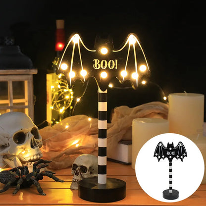 LED Halloween Night Light, Warm White Waterproof IP65 Pumpkin Ghost Decor, 3V Battery Powered for Garden, Bedroom or Party - product view 1