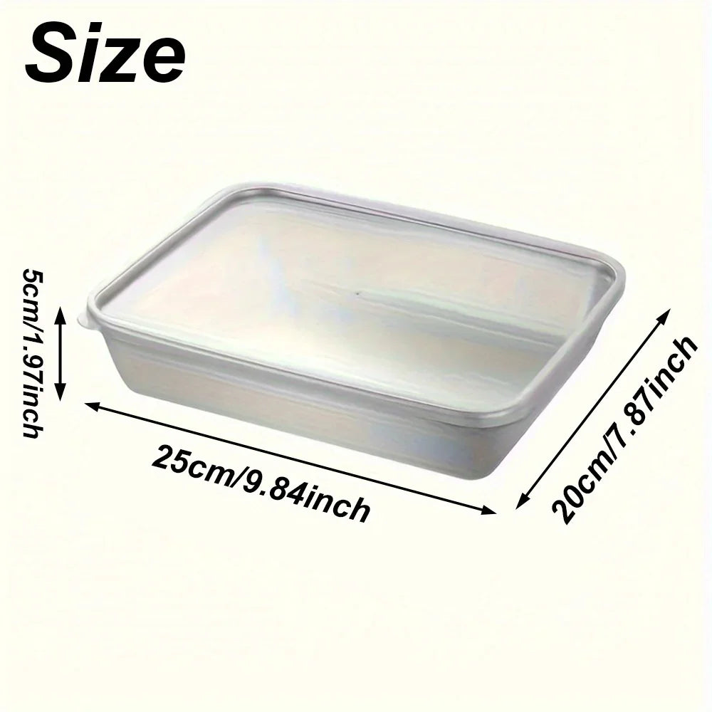 3-Piece Stainless Steel Food Storage Containers, Stackable Design, Clear Lids for Kitchen, Lunch and Camping - product view 3