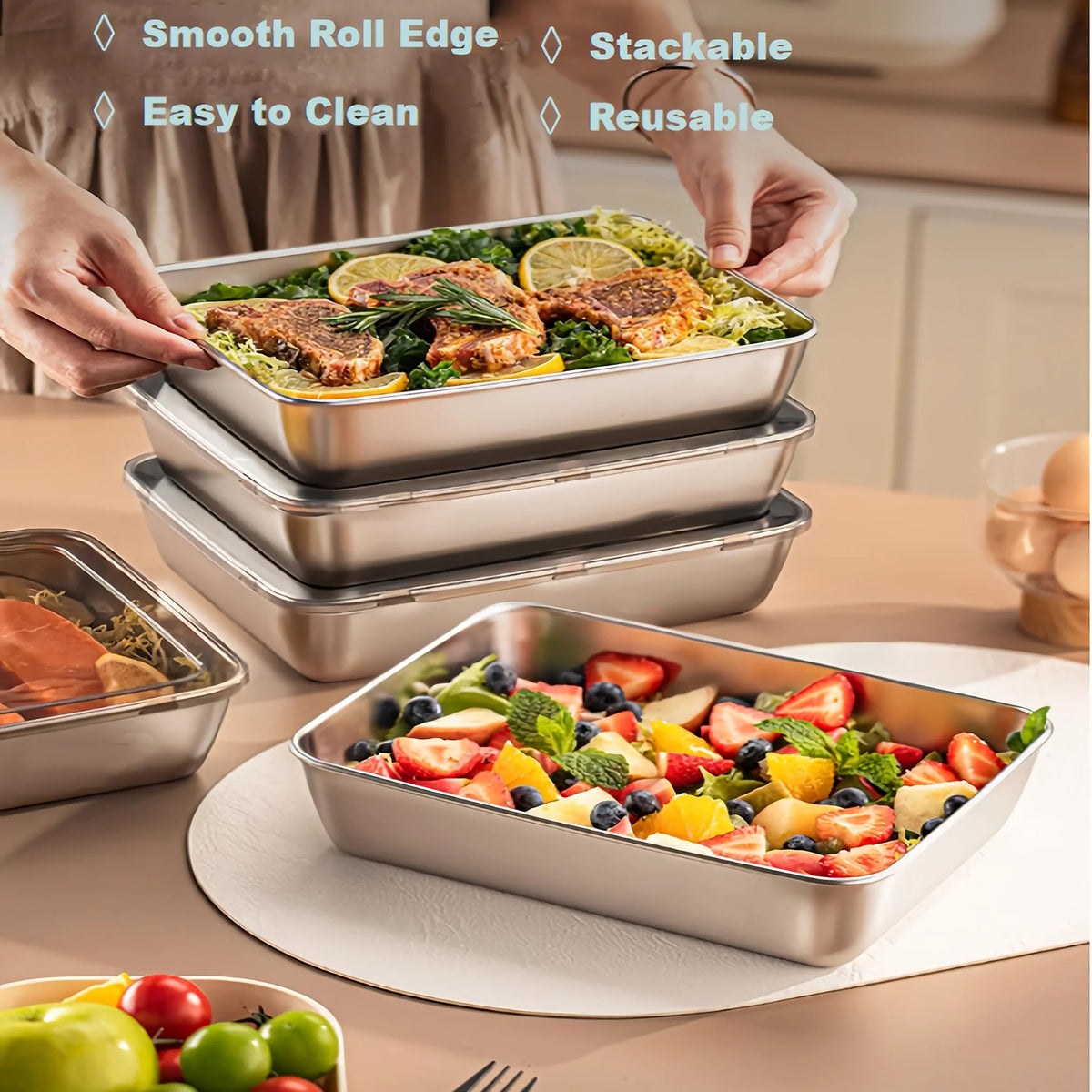 stackable food storage container - product view 4