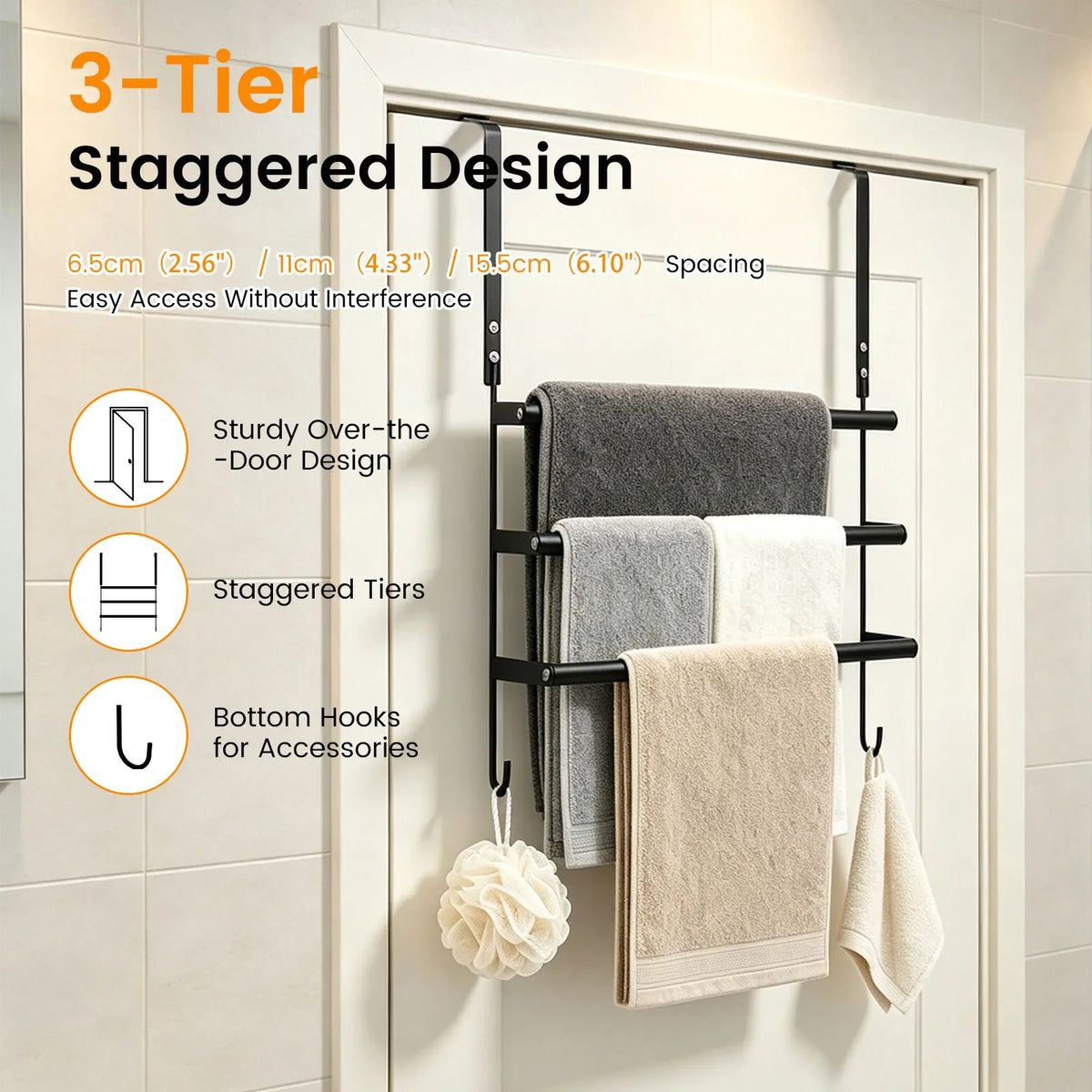 over door drying rack - product view 4