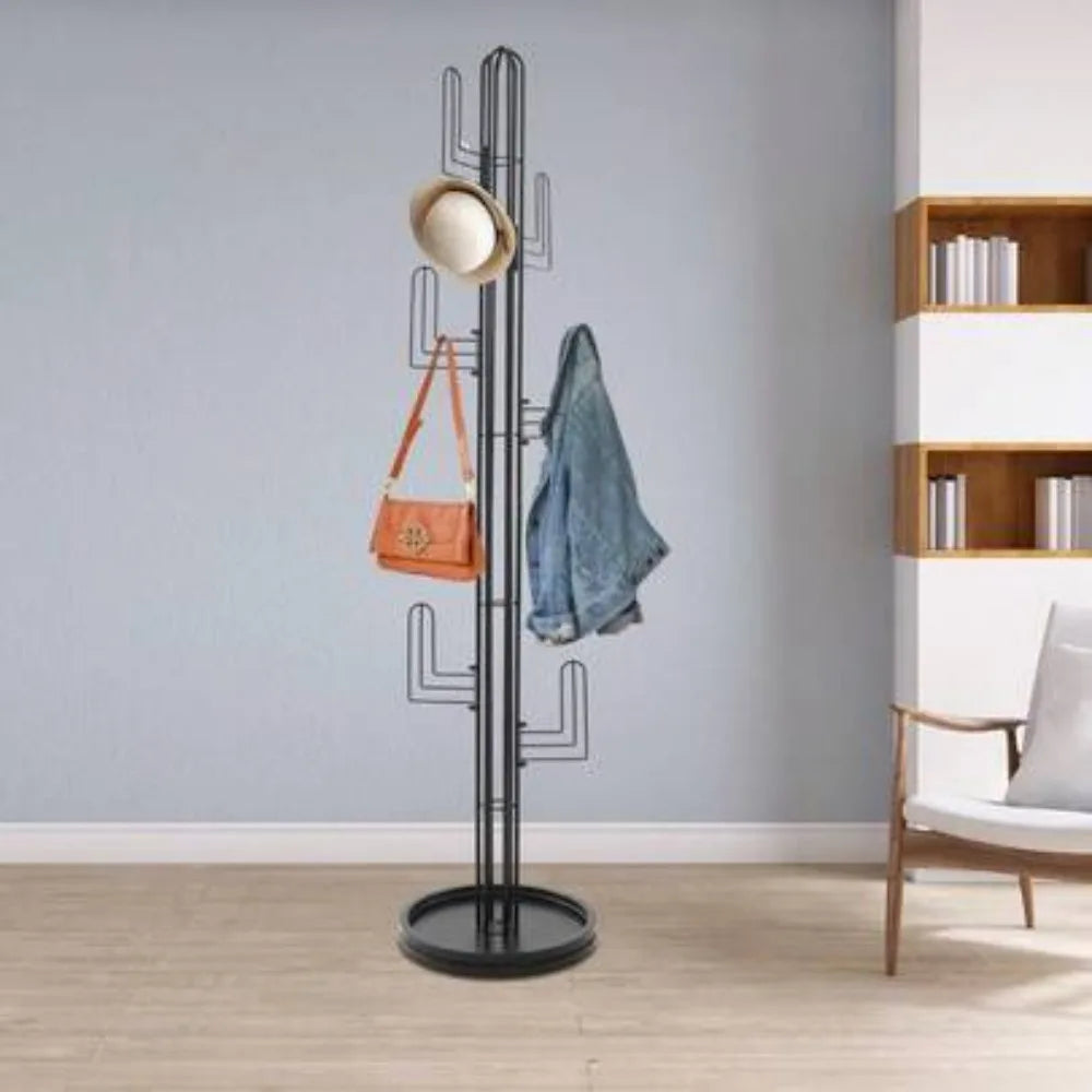 Cactus Freestanding Coat Rack, Vertical Hanging Organizer with Multiple Arms and Stable Base for Entryway, Bedroom or Office - product view 1