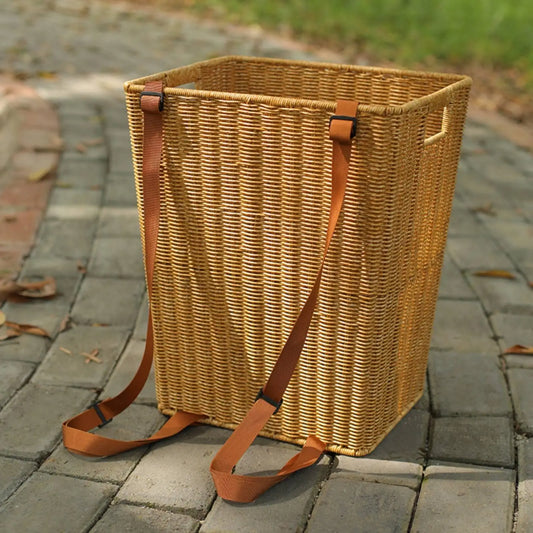 Large Garden Harvest Basket, Woven PP Carrying Basket with Shoulder Straps and Side Handles for Outdoor Picking - product view 1