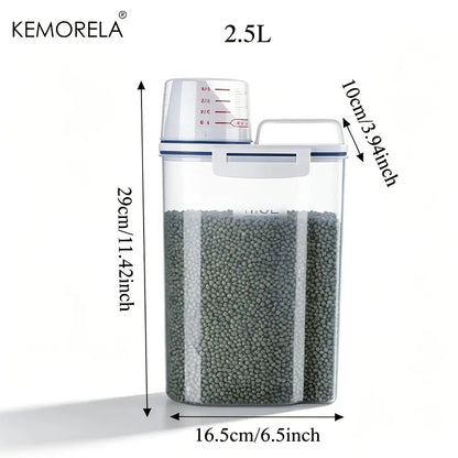 Airtight Cereal Container, 2.5L Plastic Food Storage Box for Grain, Rice, Flour and Nuts in the Kitchen Pantry - product view 6