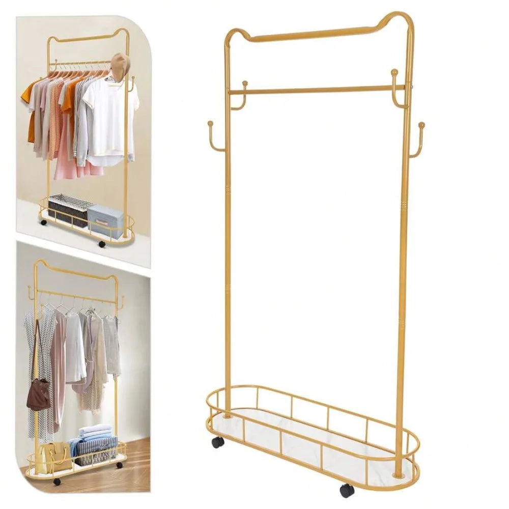 Freestanding Coat Rack with Storage Baskets, Multiple Hooks and Stable Base, 100 x 32 x 173 cm Organizer for Entryway - product view 2