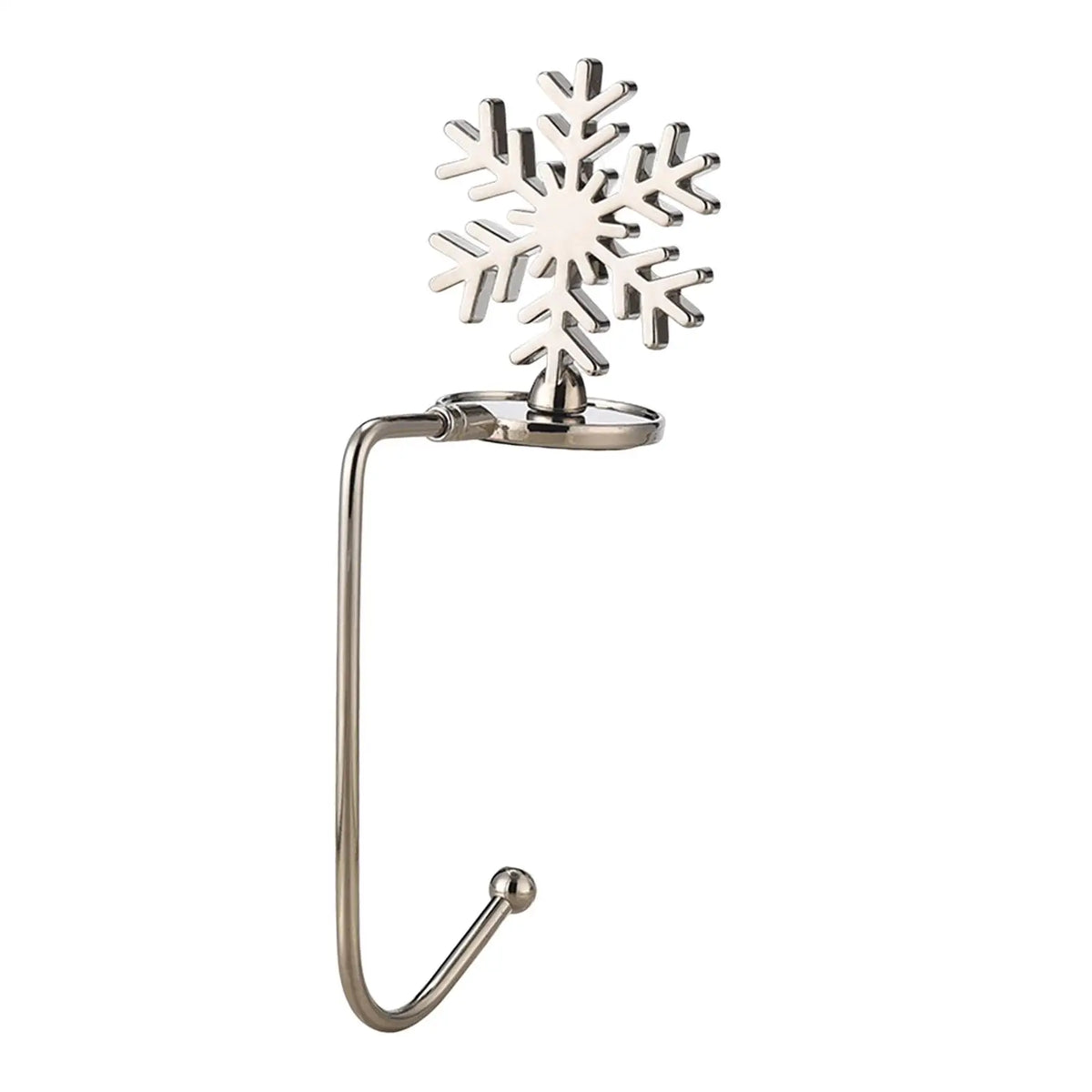 Christmas Stocking Holder Hook, Decorative Holiday Fireplace Hanger in Snowflake, Tree, Deer and Snowman Styles - product view 2