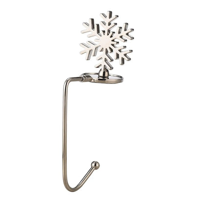 Christmas Stocking Holder Hook, Decorative Holiday Fireplace Hanger in Snowflake, Tree, Deer and Snowman Styles - product view 2