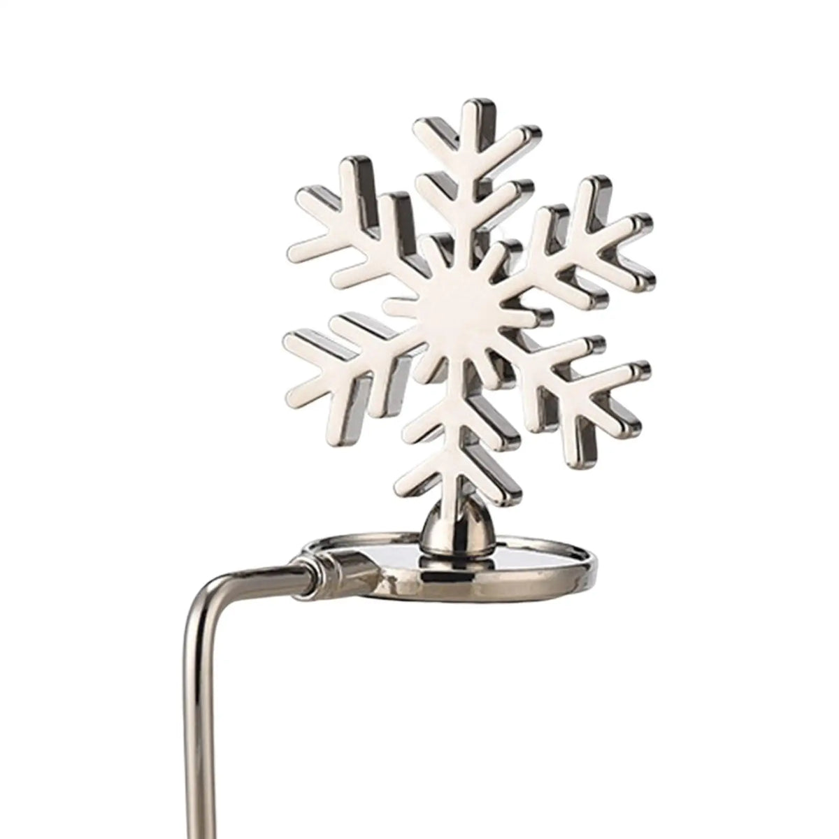 Christmas Stocking Holder Hook, Decorative Holiday Fireplace Hanger in Snowflake, Tree, Deer and Snowman Styles - product view 6