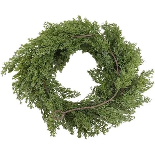 180 cm Christmas Cypress Garland, Round Plastic Pine Leaf Rattan, Army Green Holiday Home and Outdoor Decor - product view 1