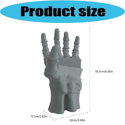 Halloween Hand Bookend, Gothic 3D Printed Decorative Book Holder, 16.5 cm Shelf Accent for Books, Files and Study Rooms - product view 5