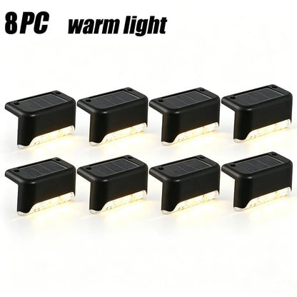 Solar Step Lights, 3000K Warm White LED Deck Lights, IP44 Weather Resistant, Auto On/Off, 8 or 16 Pack - product view 1
