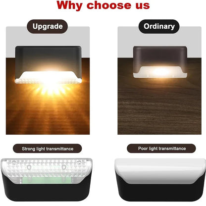 Solar Step Lights, 3000K Warm White LED Deck Lights, IP44 Weather Resistant, Auto On/Off, 8 or 16 Pack - product view 5