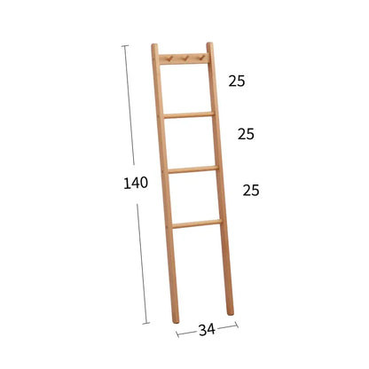 Beechwood Towel Ladder Rack, Reusable Leaning Blanket Holder and Quilt Display for Bathroom, Bedroom or Living Room - product view 1