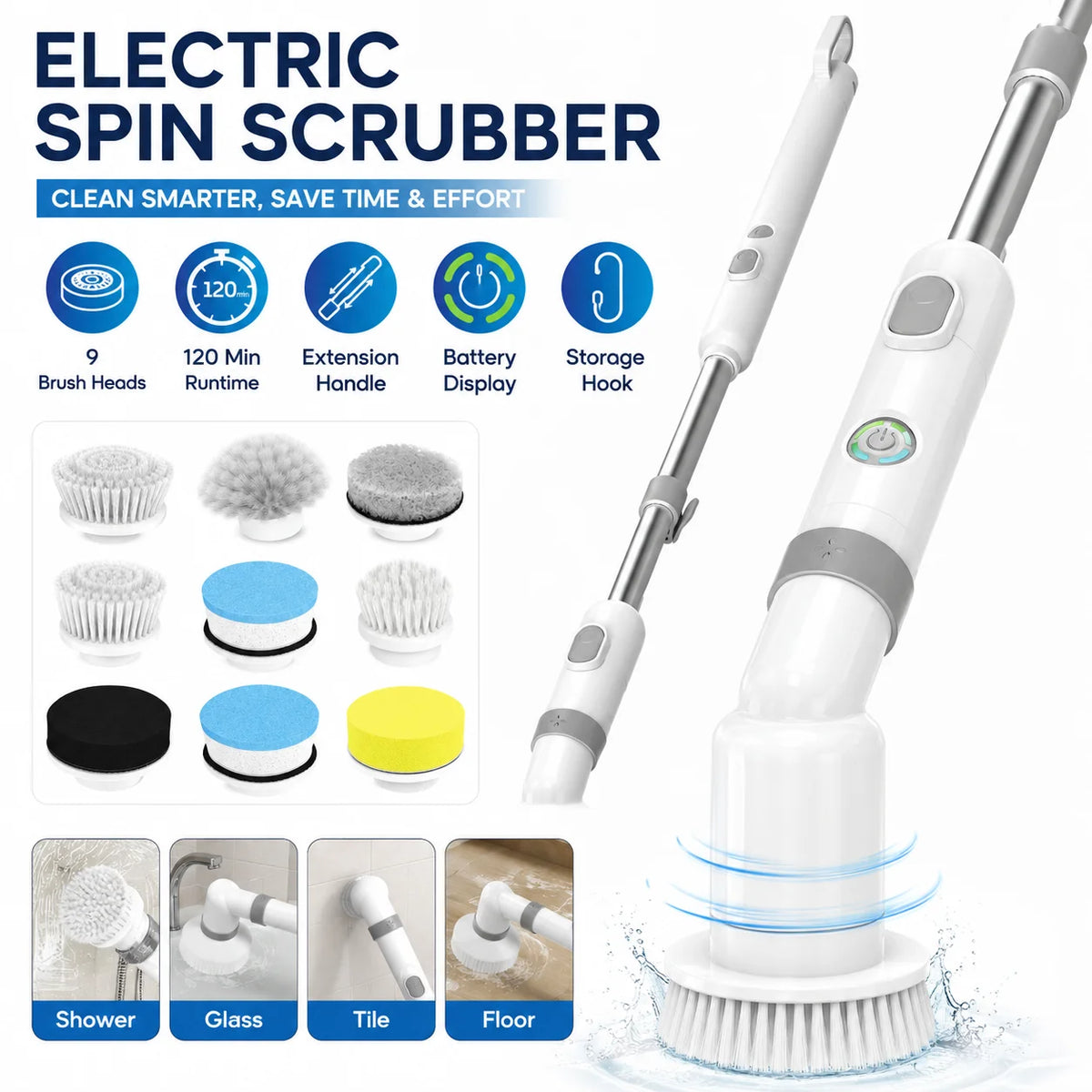 electric spin scrubber - product view 1