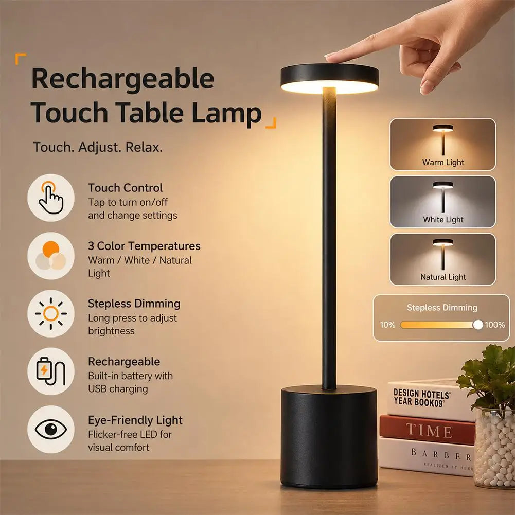 rechargeable table lamp - product view 3