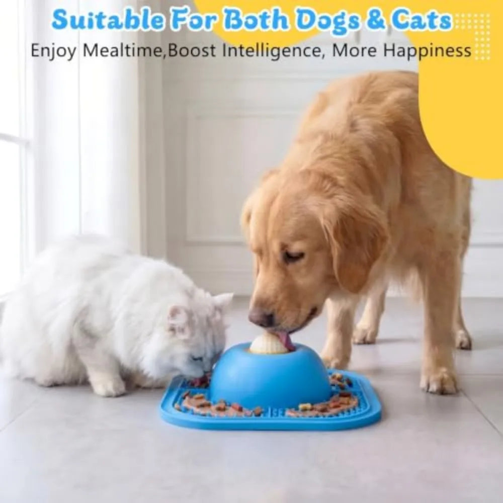 Slow Feeder Dog Bowl and Lick Mat, Silicone-Style Interactive Treat Bowl with Anti-Slip Base for Dogs and Cats - product view 5