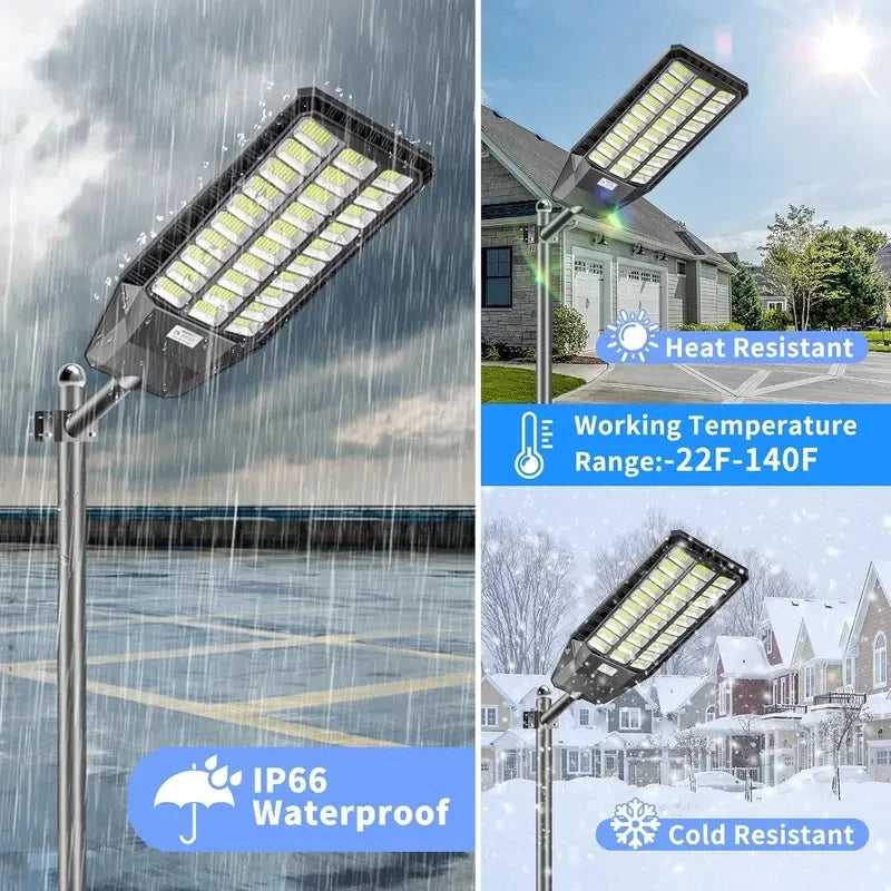 Solar Security Light with Motion Sensor, Automatic Dusk-to-Dawn LED, Dimmable Outdoor Yard and Driveway Light - product view 6