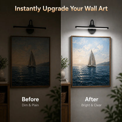 Rechargeable LED Picture Light, Dimmable Aluminum Wall Lamp, Self-Contained Design for Daily Lighting - product view 3