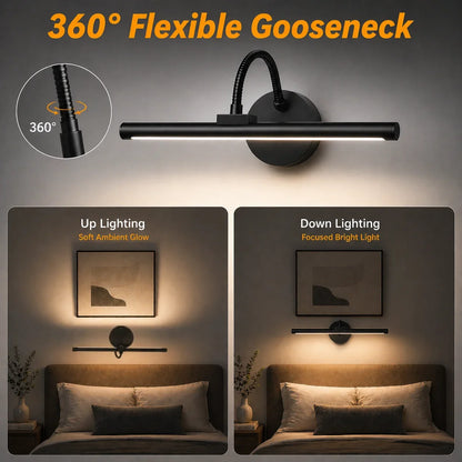 Rechargeable LED Picture Light, Dimmable Aluminum Wall Lamp, Self-Contained Design for Daily Lighting - product view 5