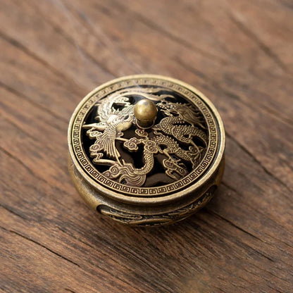 Vintage Copper Incense Holder, Three-Legged Hollow-Out Design, Incense Stick Censer for Tabletop Aromatherapy Décor - product view 1
