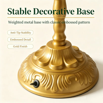 Vintage Fabric Table Lamp, European Tassel Shade, Bamboo-Joint Metal Base, E27 Bulb Socket, 110V US Plug for Bedroom - product view 3